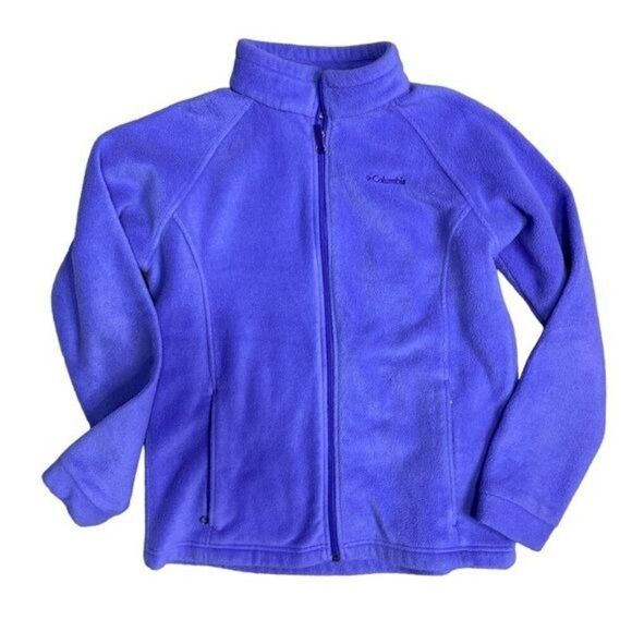 Columbia Girls Fleece Zip Up Jacket Size XL 18-20 - Picture 1 of 4